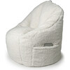 Luxe Campus Round Beanbag, Coconut Sherpa - Kids Seating - 4 - thumbnail