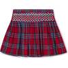 Smocked Girls Skirt Lilla, Red Plaid - Skirts - 1 - thumbnail