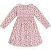 Smocked Girls Dress Sal, Pink Floral - Dresses - 1 - thumbnail