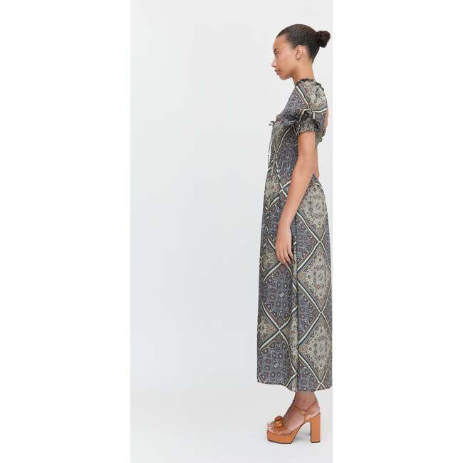 The Scarlett Midi Nap Dress, Olive Equestrian Scarf - Dresses - 4