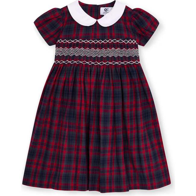 Smocked Girls Dress Kelly, Tartan