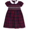 Smocked Girls Dress Kelly, Tartan - Dresses - 1 - thumbnail