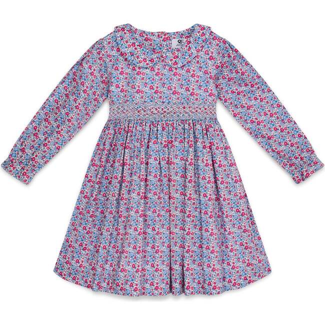 Smocked Girls Dress Frida, Floral Multicolor