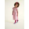 Smocked Girls Dress, Mauve, Pink Floral - Dresses - 2