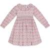 Smocked Girls Dress Coraline, Multicolor Floral - Dresses - 1 - thumbnail