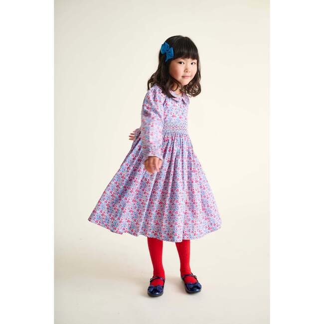 Smocked Girls Dress Frida, Floral Multicolor