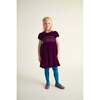 Smocked Girls Party Dress Janey, Burgundy Velvet - Dresses - 2