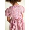 Smocked Girls Dress, Mauve, Pink Floral - Dresses - 4