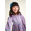 Smocked Girls Dress Frida, Floral Multicolor - Dresses - 3