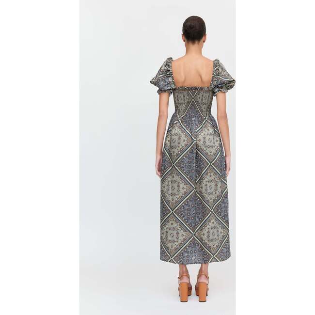 The Scarlett Midi Nap Dress, Olive Equestrian Scarf - Dresses - 5