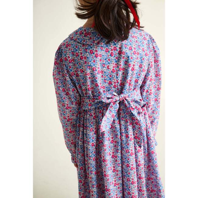 Smocked Girls Dress Frida, Floral Multicolor - Dresses - 4