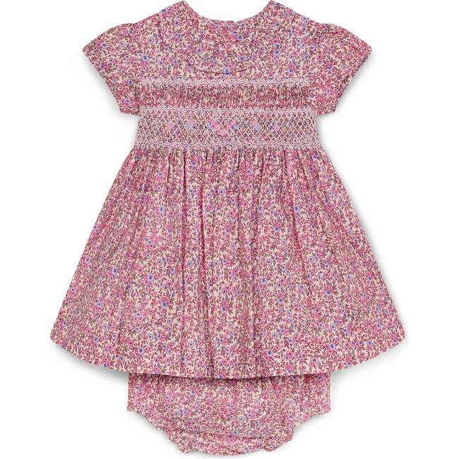 Smocked Baby Dress Lavender, Pink Floral