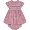 Smocked Baby Dress Lavender, Pink Floral - Dresses - 1 - thumbnail