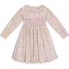 Smocked Girls Dress, Amethyst, Pink Floral - Dresses - 1 - thumbnail