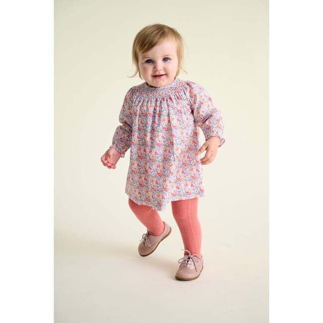 Smocked Baby Dress Mae, Multicolor Floral - Dresses - 2