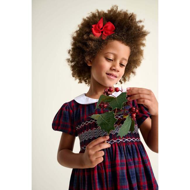 Smocked Girls Dress Kelly, Tartan - Dresses - 4