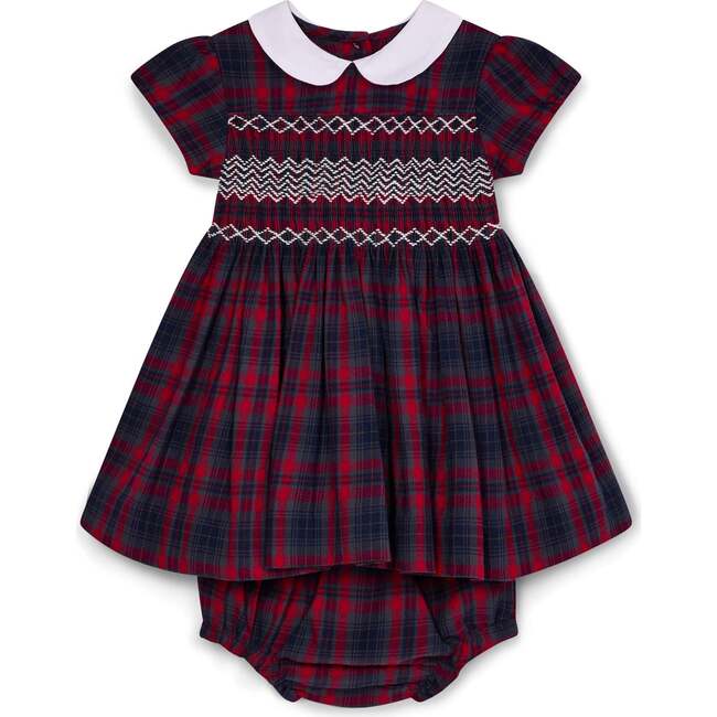 Smocked Baby Dress Cybil, Tartan