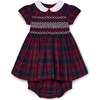Smocked Baby Dress Cybil, Tartan - Dresses - 1 - thumbnail