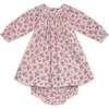 Smocked Baby Dress Indgrid, Pink Floral - Dresses - 1 - thumbnail
