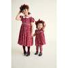 Smocked Girls Dress Magritte, Red Floral - Dresses - 5