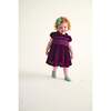 Smocked Baby Party Dress Petra, Burgundy Velvet - Dresses - 2
