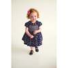 Smocked Baby Dress Indie, Navy Floral - Dresses - 2
