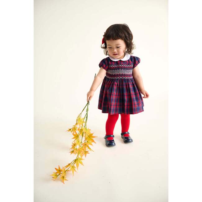 Smocked Baby Dress Cybil, Tartan - Dresses - 2