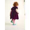 Smocked Baby Party Dress Petra, Burgundy Velvet - Dresses - 3