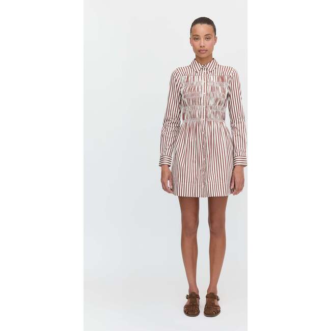 The Mira Nap Dress, Rust Stripe - Dresses - 5