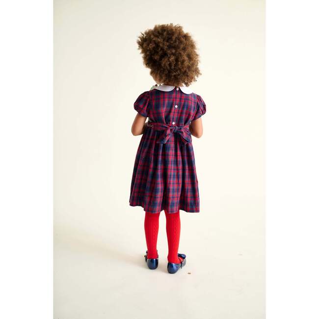 Smocked Girls Dress Kelly, Tartan - Dresses - 5