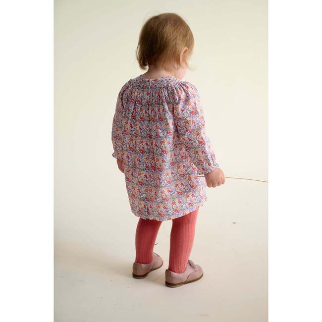 Smocked Baby Dress Mae, Multicolor Floral - Dresses - 3