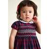 Smocked Baby Dress Cybil, Tartan - Dresses - 3
