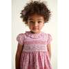 Smocked Baby Dress Lavender, Pink Floral - Dresses - 4