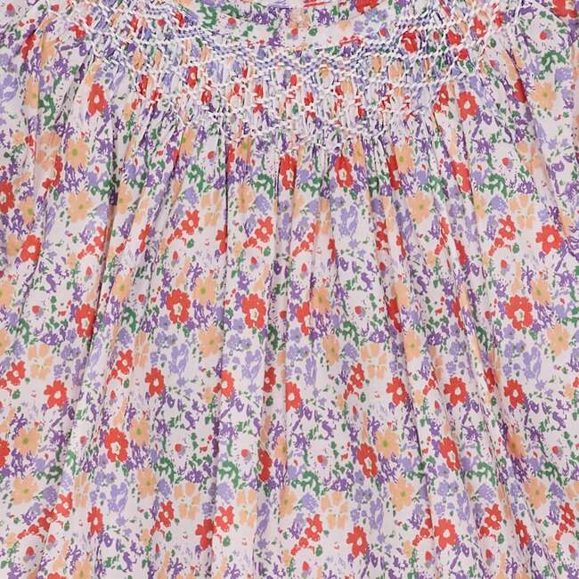 Smocked Baby Dress Mae, Multicolor Floral - Dresses - 4