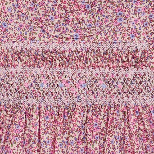 Smocked Baby Dress Lavender, Pink Floral - Dresses - 5