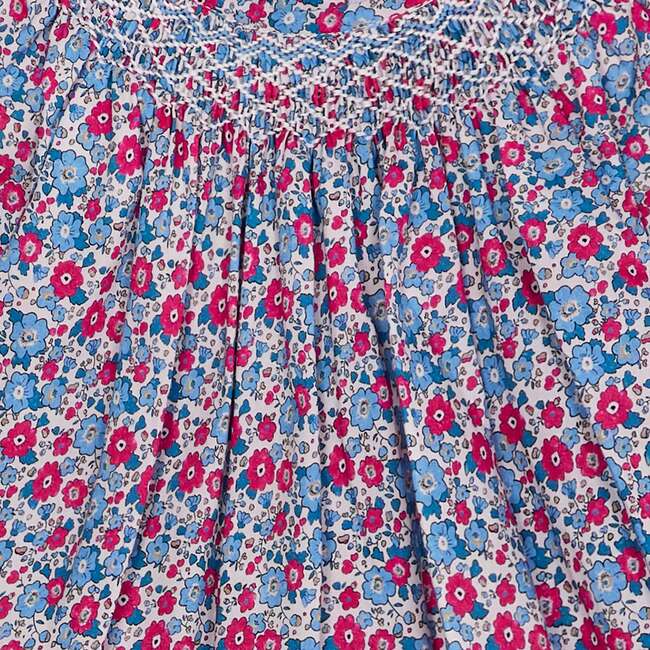 Smocked Baby Dress Odette, Floral Multicolor - Dresses - 4