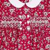 Smocked Baby Dress Kyla, Red Floral - Dresses - 5