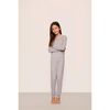Kids Printed TENCEL™ Modal Unisex Long PJ Set, GEO SPHERE GRAY DAWN/NAVY - Pajamas - 1 - thumbnail