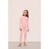 Kids TENCEL™ Modal Unisex Long PJ Set, SILVER PINK/IVORY - Pajamas - 1 - thumbnail
