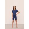 Kids TENCEL™ Modal Unisex Short PJ Set, NAVY/IVORY - Pajamas - 1 - thumbnail