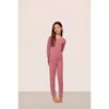 Kids TENCEL™ Modal Unisex Long PJ Set, BERRY BLUSH/IVORY - Pajamas - 1 - thumbnail