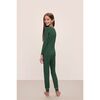 Kids Printed TENCEL™ Modal Unisex Long PJ Set, WINTERPINE FOREST GREEN/IVORY - Pajamas - 2