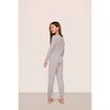 Kids Printed TENCEL™ Modal Unisex Long PJ Set, GEO SPHERE GRAY DAWN/NAVY - Pajamas - 3