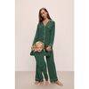 Kids Printed TENCEL™ Modal Unisex Long PJ Set, WINTERPINE FOREST GREEN/IVORY - Pajamas - 3