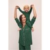Kids Printed TENCEL™ Modal Unisex Long PJ Set, WINTERPINE FOREST GREEN/IVORY - Pajamas - 4