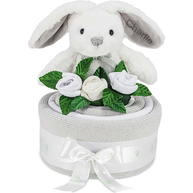 Personalized Little Grey Bunny's Blanket Cake