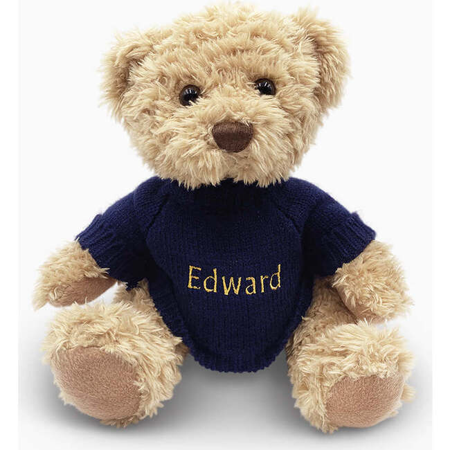 Personalized Bertie Bear, Navy - Plush - 1