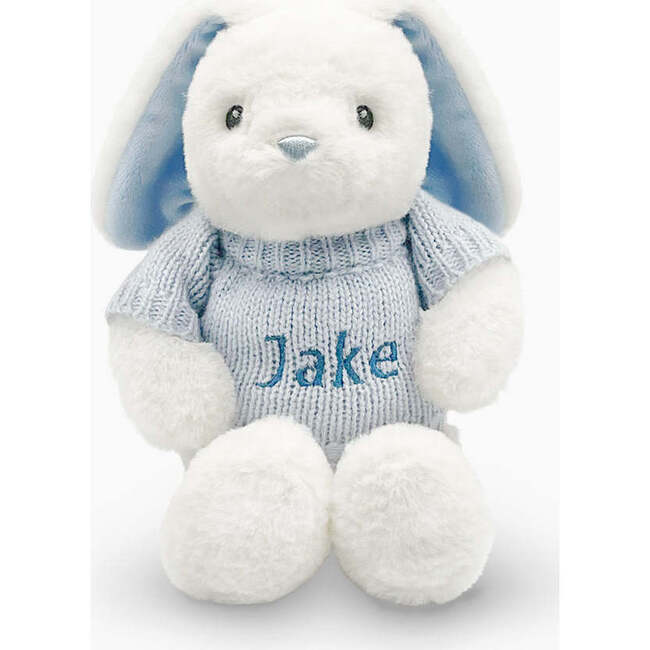 Personalized Baby Bunny with Jumper, Blue - Plush - 1
