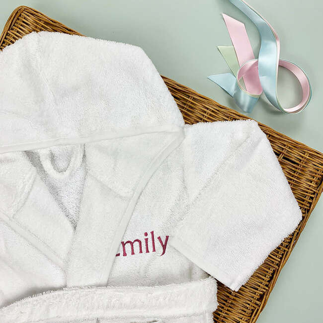 Personalized Bathrobe, Pink - Robes - 3
