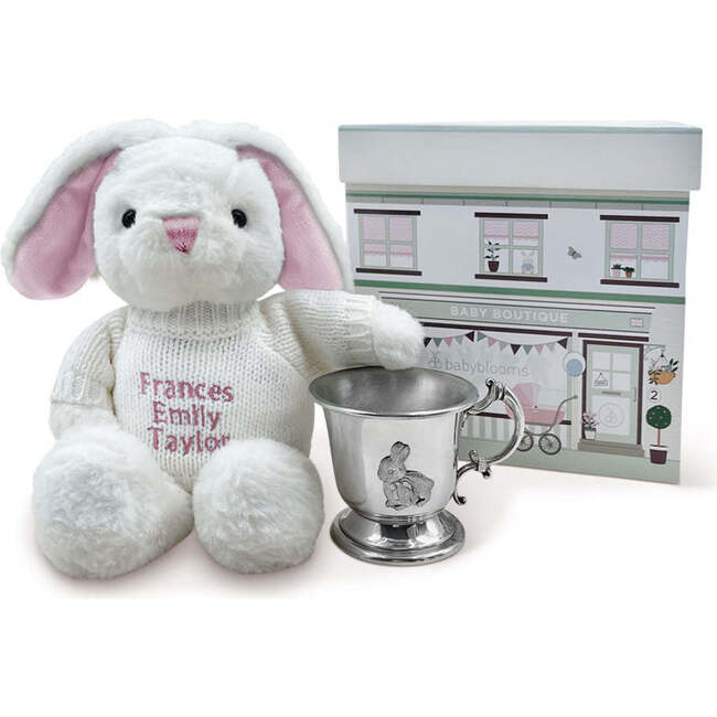 Little Pink Bunny's Traditional Pewter Christening Cup
